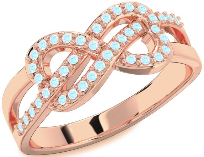 Moonstone Rose Gold Infinity Ring