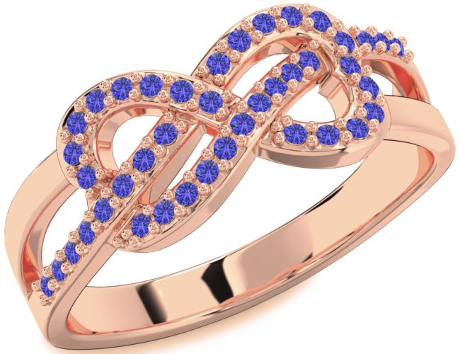 Tanzanite Rose Gold Infinity Ring