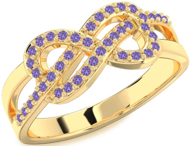 Alexandrite Gold Infinity Ring