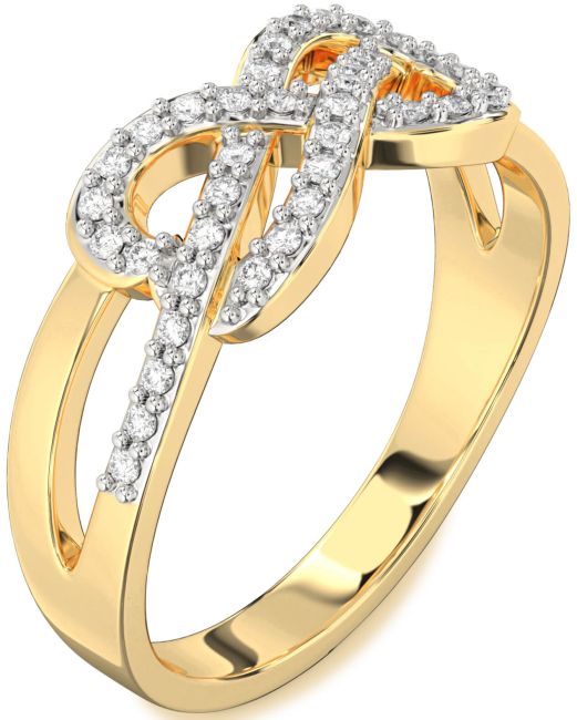Lab Diamond Gold Infinity Ring