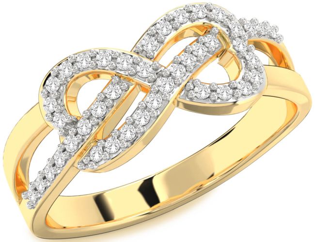 White Sapphire Gold Infinity Ring