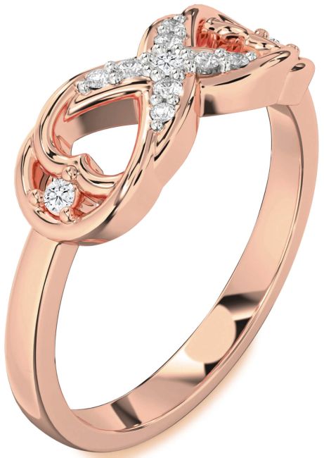 Lab Diamond Rose Gold Infinity Ring