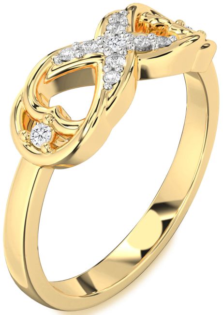 Lab Diamond Gold Infinity Ring