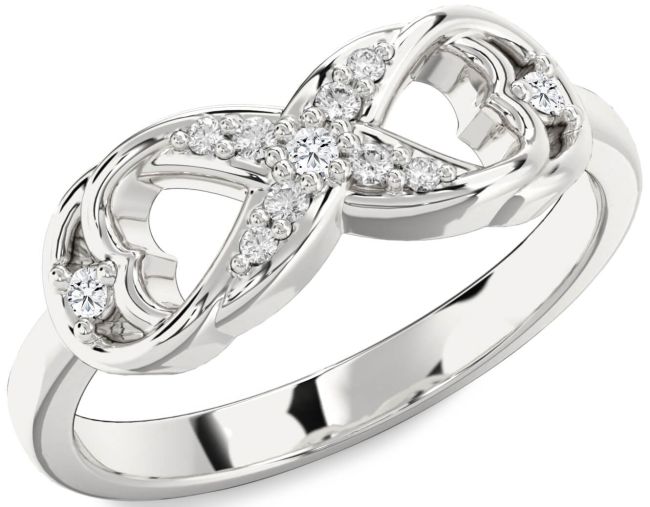 Diamond Silver Infinity Ring