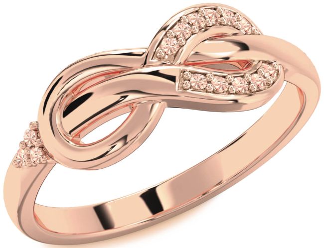 Morganite Rose Gold Infinity Ring