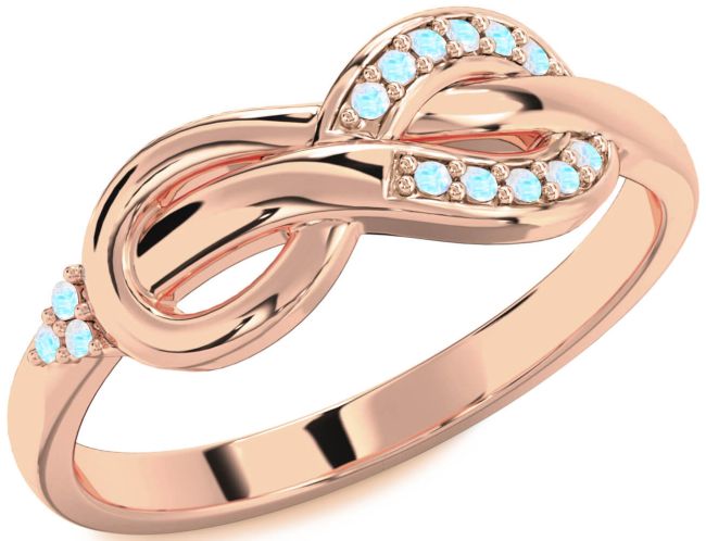 Moonstone Rose Gold Infinity Ring