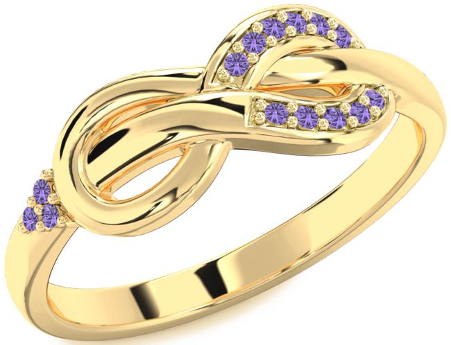 Alexandrite Gold Infinity Ring