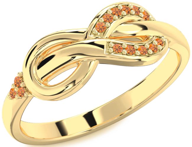 Citrine Gold Infinity Ring