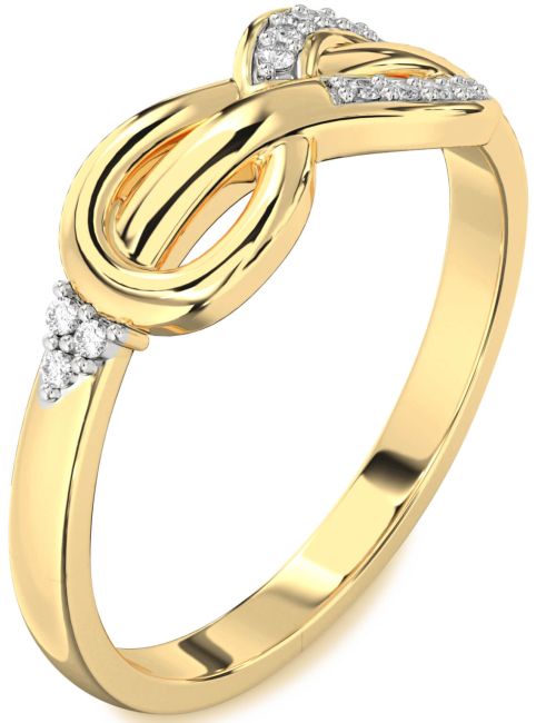Lab Diamond Gold Infinity Ring