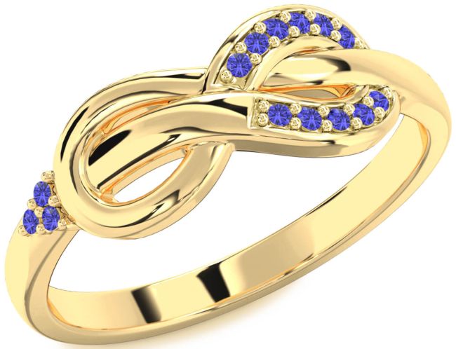 Tanzanite Gold Infinity Ring