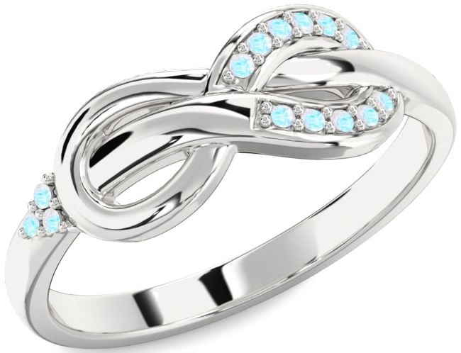 Moonstone Platinum Infinity Ring