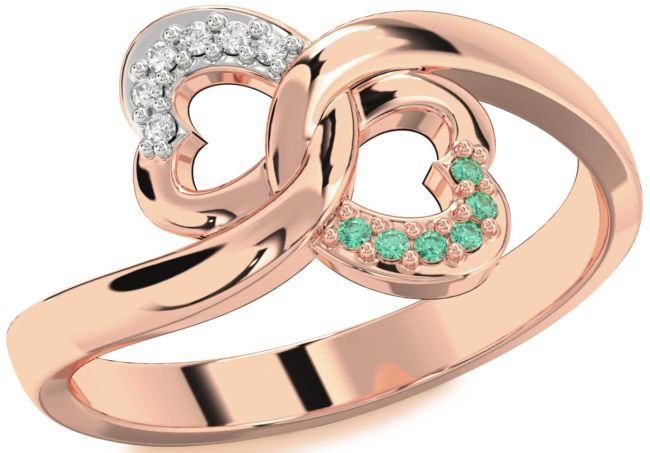 Rose Gold Infinity Heart Promise Ring