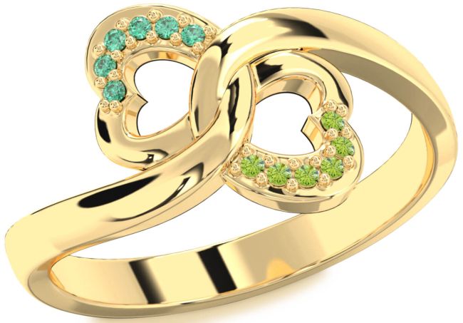 Gold Infinity Heart Promise Ring