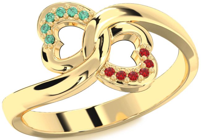 Gold Infinity Heart Promise Ring