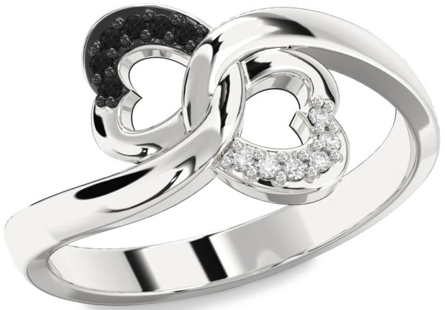 Silver Infinity Heart Promise Ring