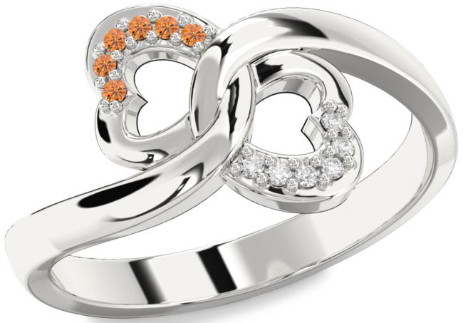 Silver Infinity Heart Promise Ring