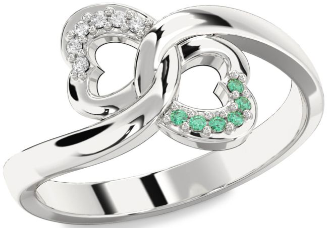 Silver Infinity Heart Promise Ring