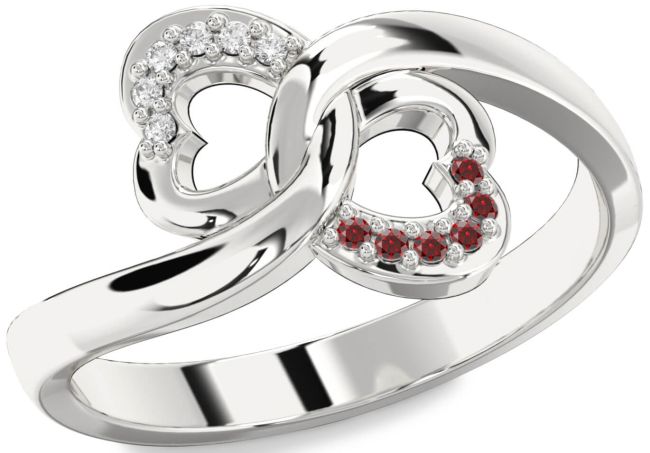 Silver Infinity Heart Promise Ring