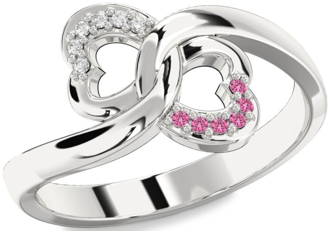 Silver Infinity Heart Promise Ring