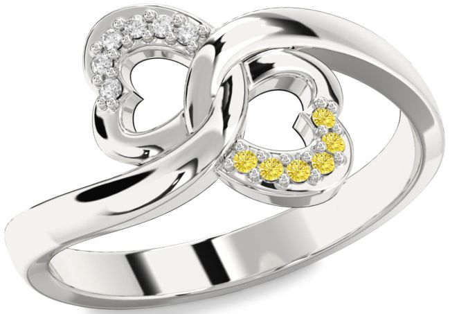 Silver Infinity Heart Promise Ring