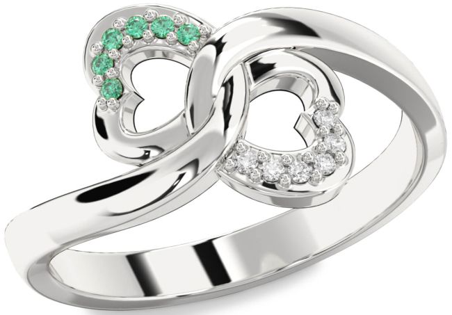 Platinum Infinity Heart Promise Ring