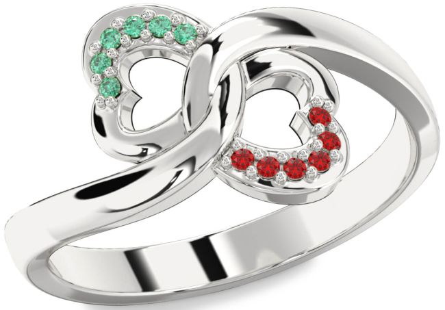 Silver Infinity Heart Promise Ring