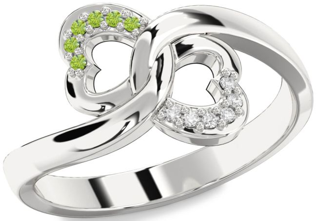 Silver Infinity Heart Promise Ring