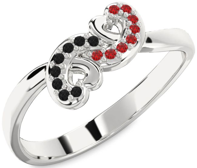 Silver Infinity Heart Promise Ring