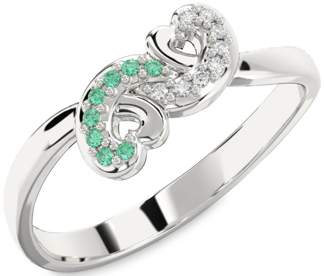 Platinum Infinity Heart Promise Ring