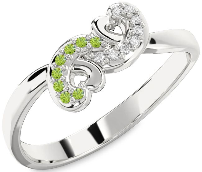 Silver Infinity Heart Promise Ring