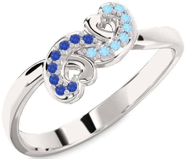 Platinum Infinity Heart Promise Ring