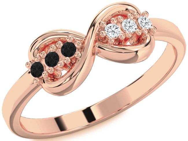 Rose Gold Infinity Round Promise Ring
