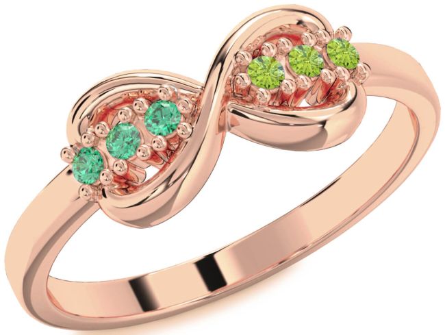 Rose Gold Infinity Round Promise Ring