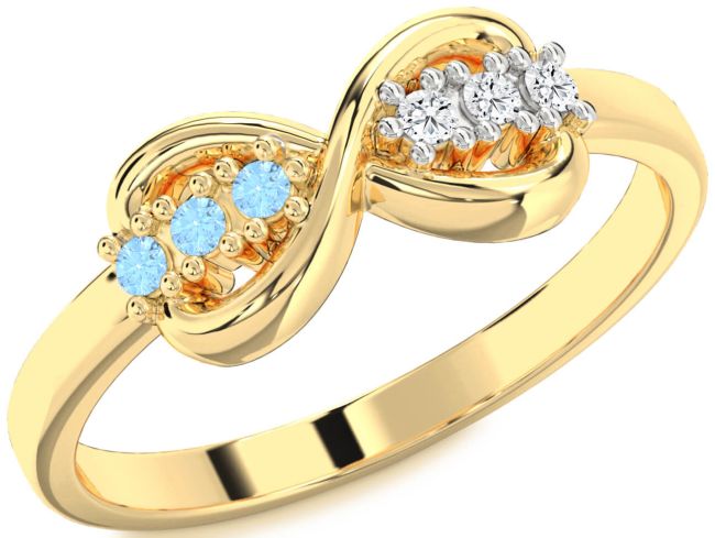 Gold Infinity Round Promise Ring