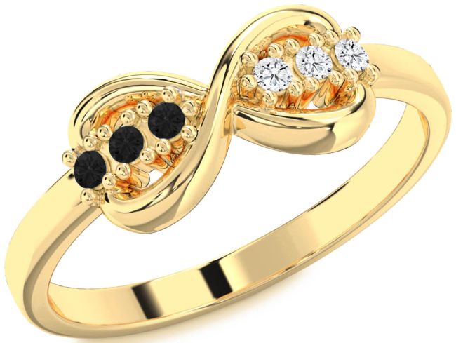 Gold Infinity Round Promise Ring