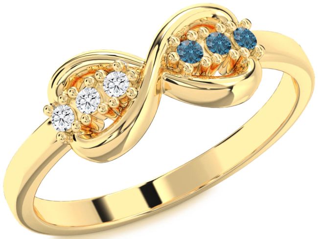 Gold Infinity Round Promise Ring
