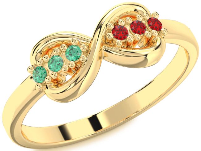 Gold Infinity Round Promise Ring