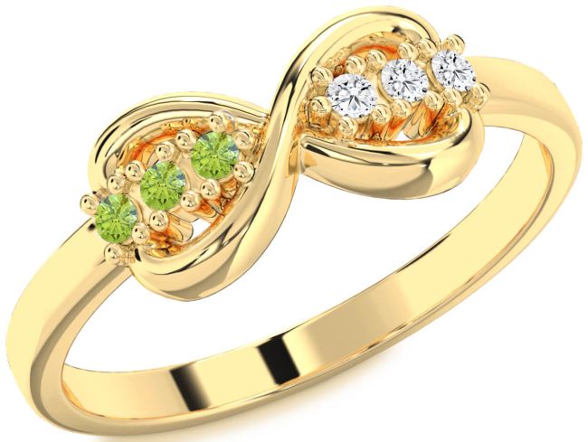 Gold Infinity Round Promise Ring