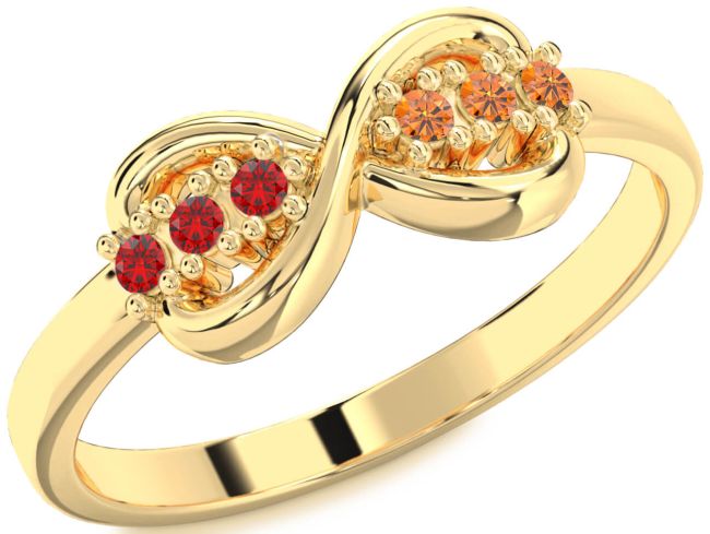Gold Infinity Round Promise Ring