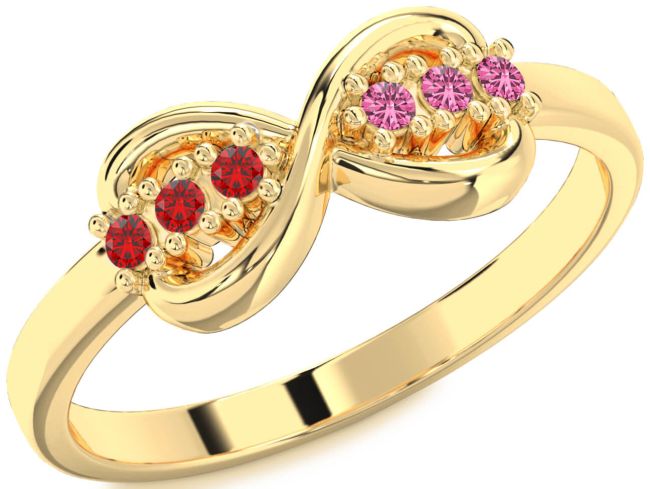 Gold Infinity Round Promise Ring