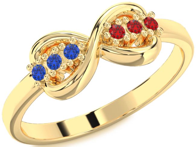 Gold Infinity Round Promise Ring