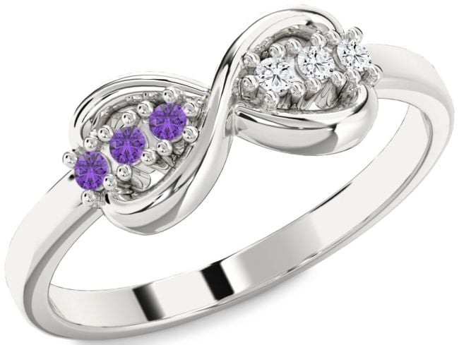 Silver Infinity Round Promise Ring