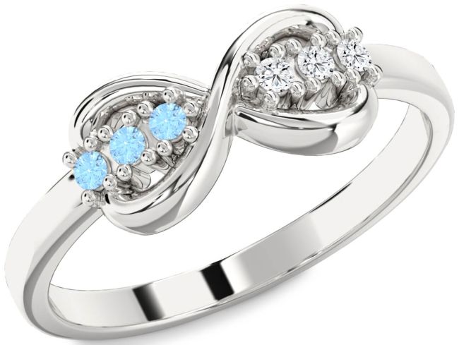 Silver Infinity Round Promise Ring