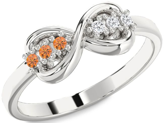 Silver Infinity Round Promise Ring