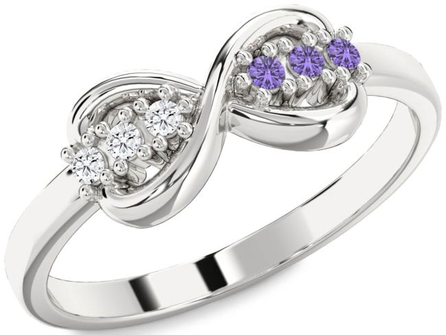 Silver Infinity Round Promise Ring