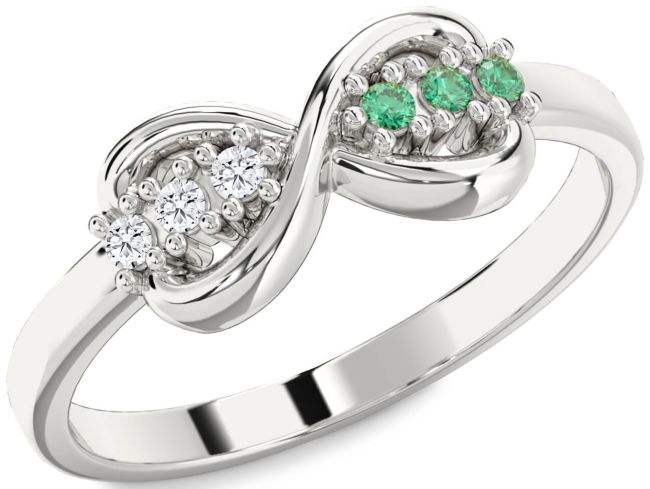 Silver Infinity Round Promise Ring