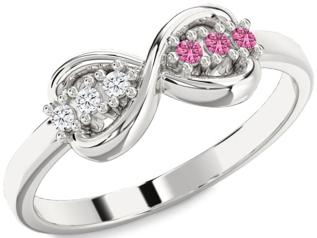 Silver Infinity Round Promise Ring