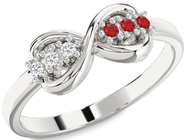 Silver Infinity Round Promise Ring