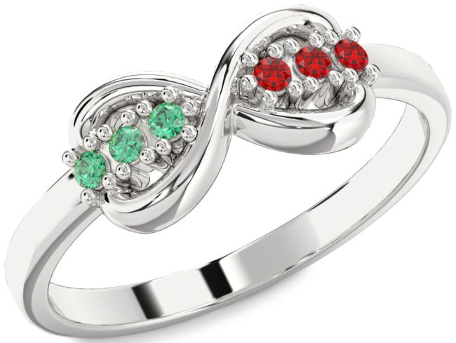 Platinum Infinity Round Promise Ring