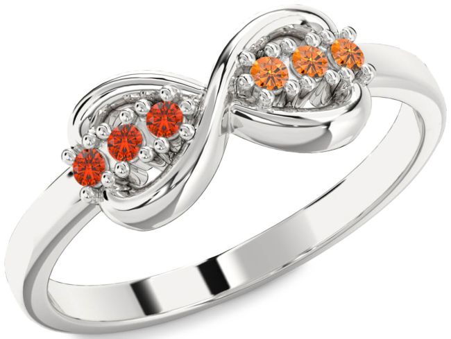 Silver Infinity Round Promise Ring